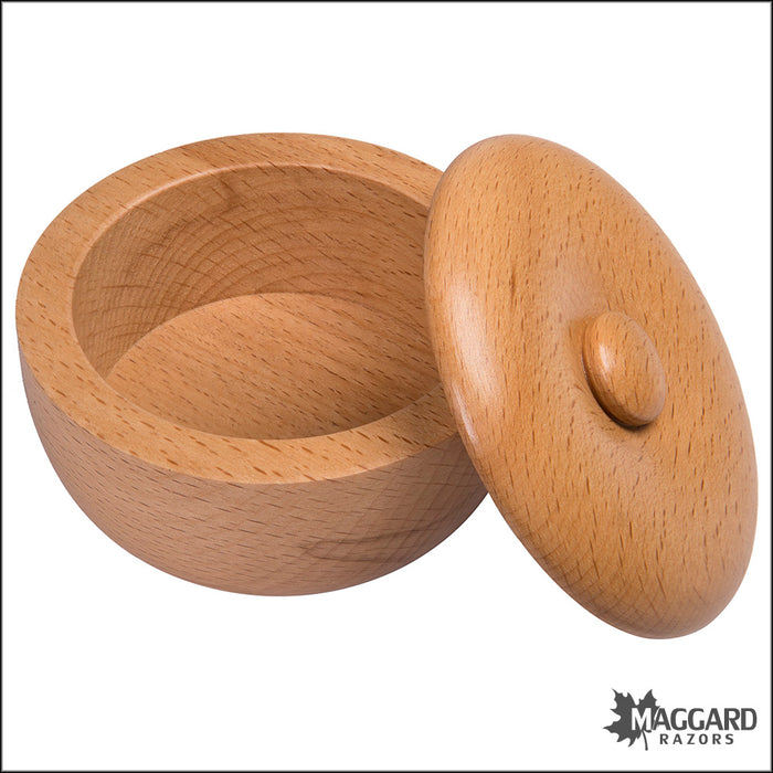 Colonel Conk Beech Wood Shaving Bowl with Lid