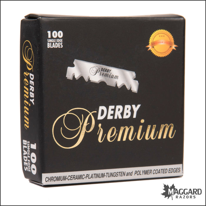 Derby Premium Barber Single Edge Razor Blades, Box of 100 half blades ...