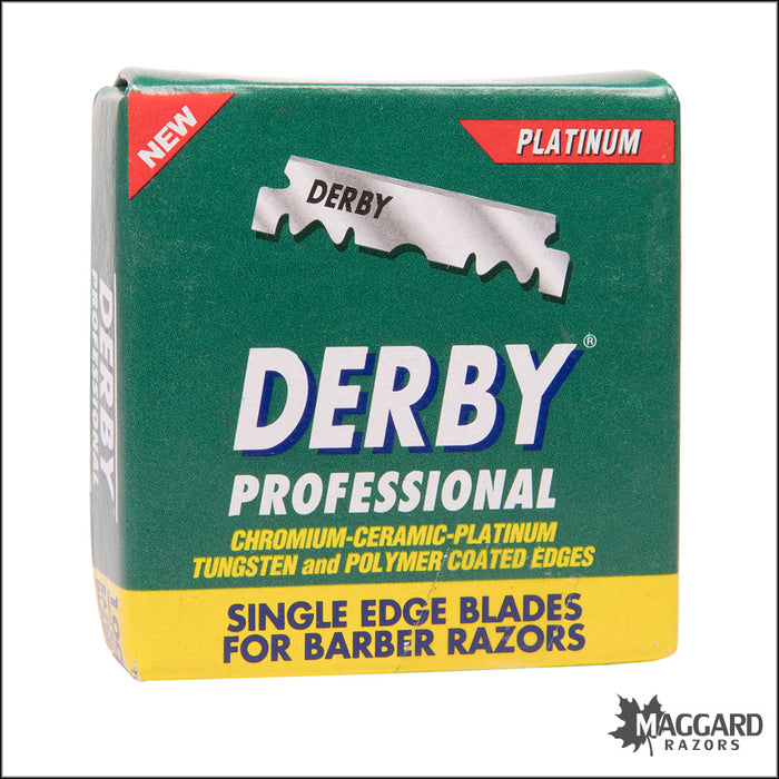 Derby Professional Single Edge Razor Blades,  Box of 100 half blades
