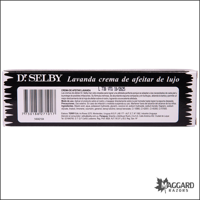 Dr. Selby Lavender Luxury Shaving Cream, 50g Tube