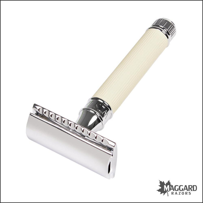 Ivory Safety Razor Edwin Jagger DE87RC14bl Ivory Rubber Coated DE Safety Razor — Maggard ...
