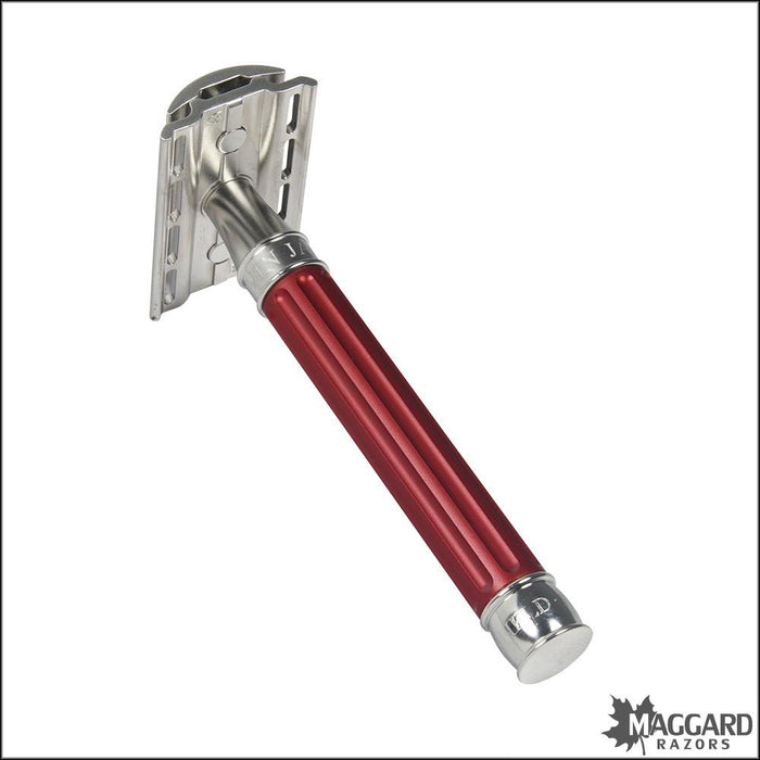 Edwin Jagger DESSGA1BL Red Stainless Safety Handle Razors Steel Maggard Razo — 3ONE6 DE