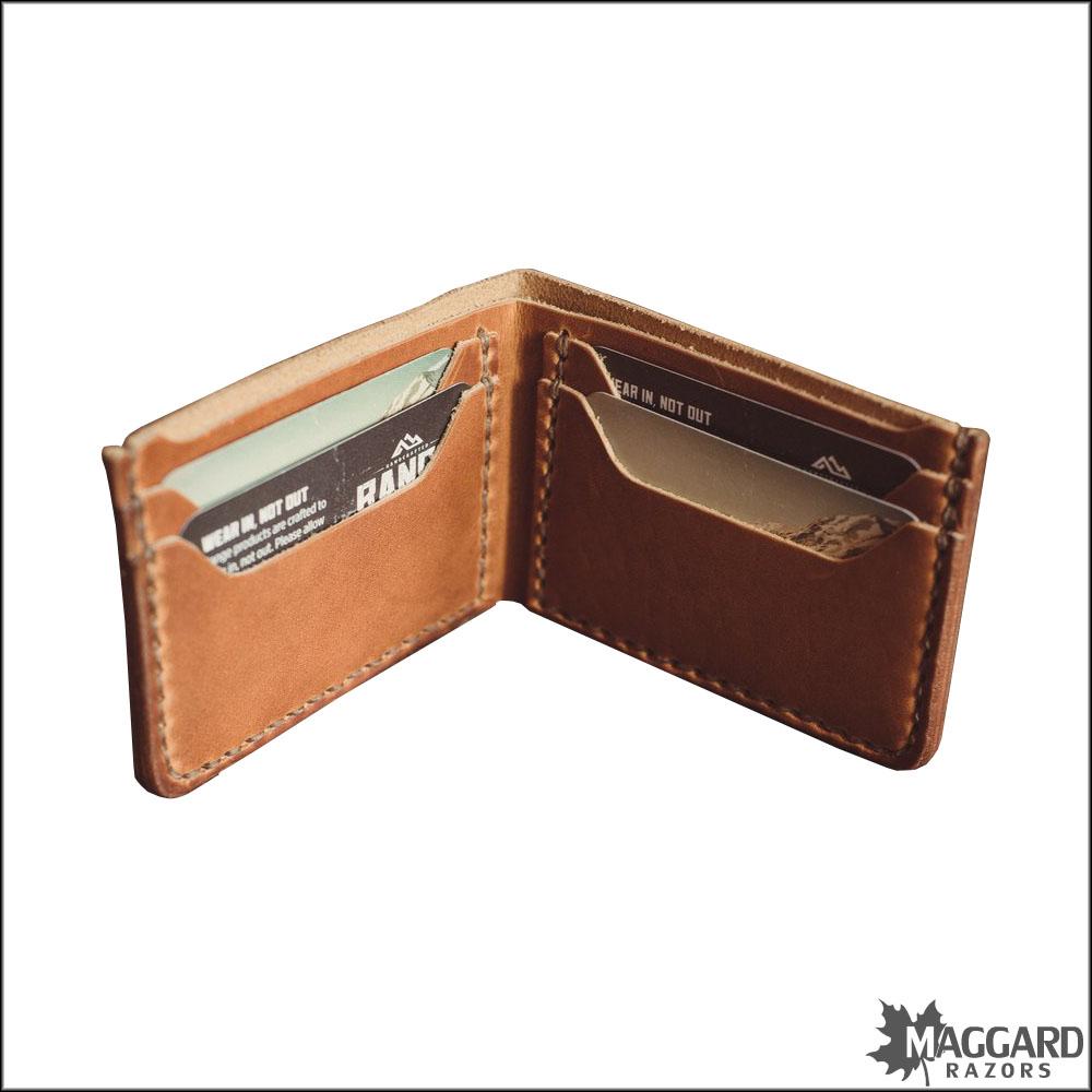 Vertical Bifold Wallet Nut Brown