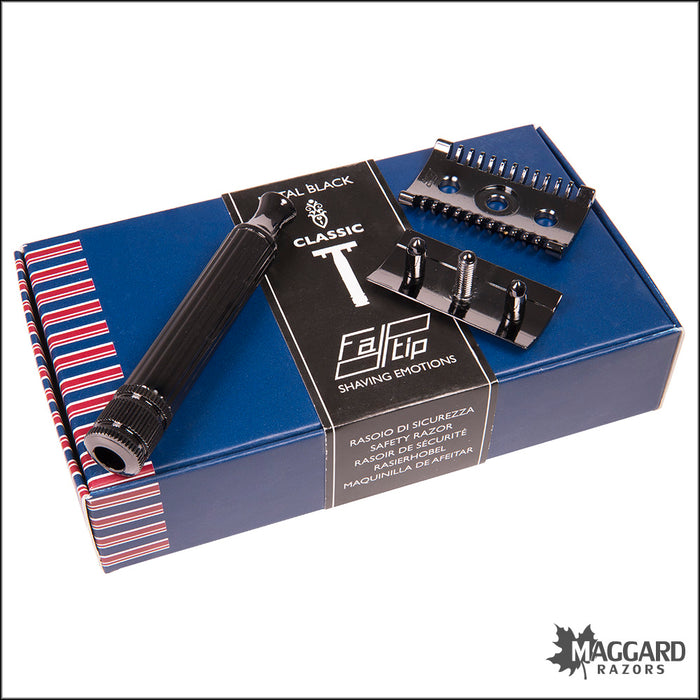 Fatip Grande Double Edge Open Comb Safety Razor – Nickel Finish, Italian Made