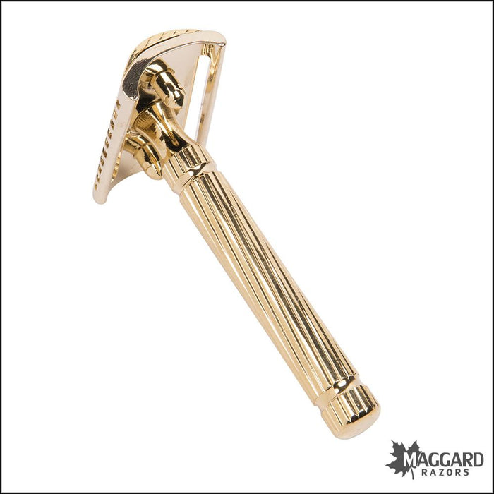 Magic Gold Razor Comb Fatip il Piccolo Storto Gentile Gold Slant, Closed Comb DE Safety Razo ...