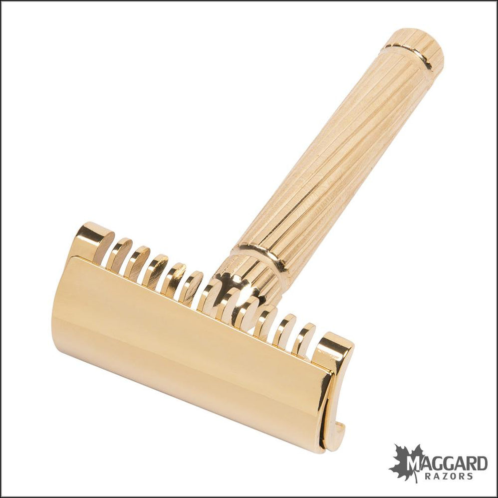 Magic Gold Razor Comb Fatip il Piccolo Storto Original Gold Slant, Open Comb DE Safety Razor ...