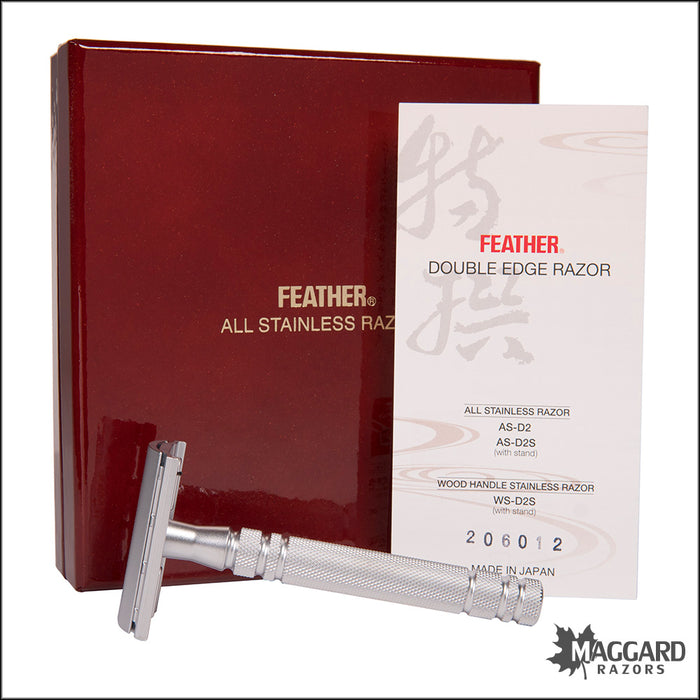 Feather AS-D2 All Stainless Double Edge Safety Razor in Gift Box ...