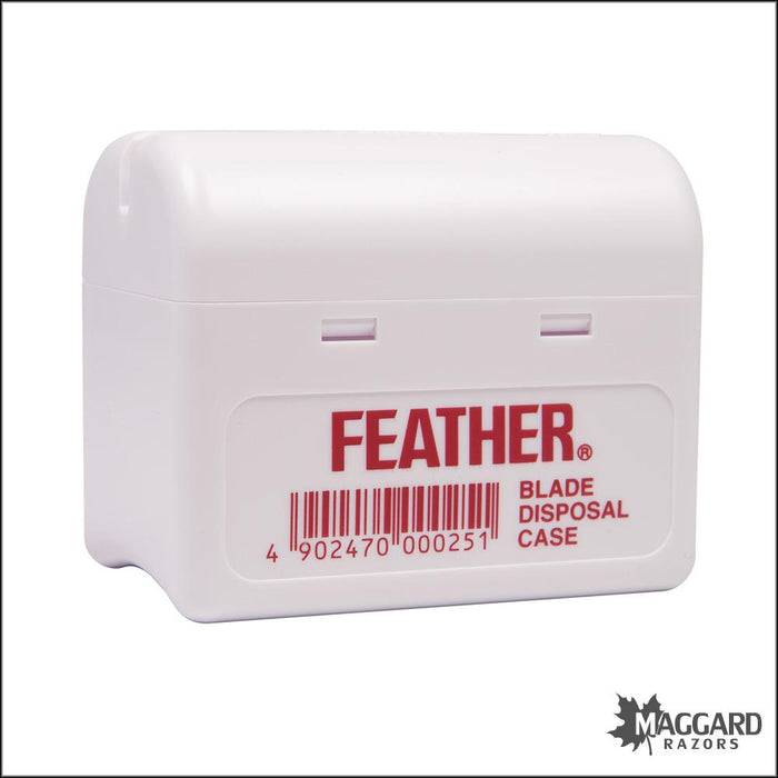 Plastic Razor Bank Feather Blade Disposal Case White Plastic Blade Bank — Maggard Razors