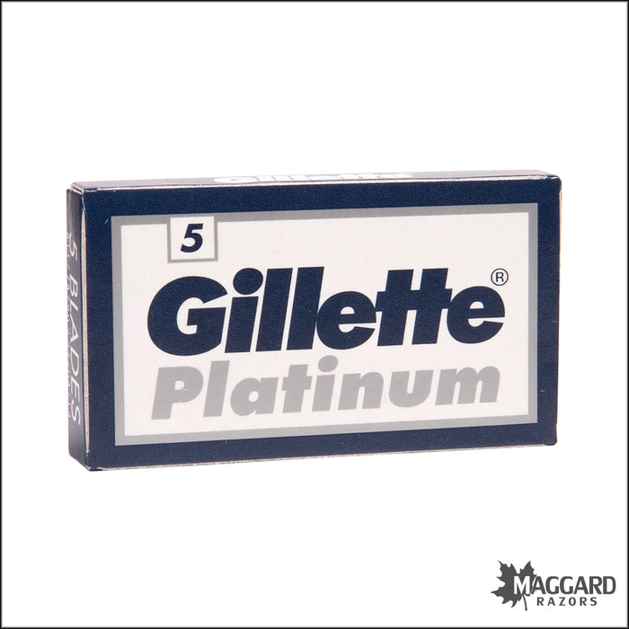 Gillette Platinum Double Edge Safety Razor Blades, 5 blades