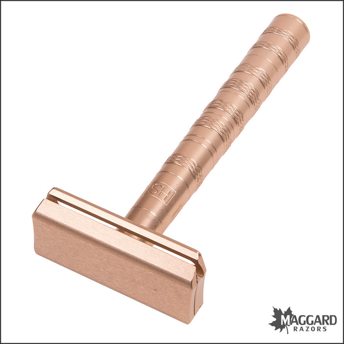 Henson Shaving AL13 Copper Machined Aluminum DE Safety Razor, Mild Exp ...