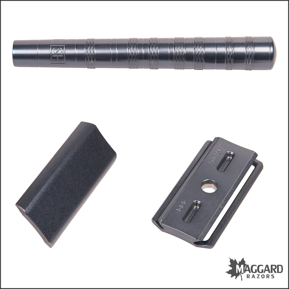 Henson Shaving AL13 Gray Machined Aluminum DE Safety Razor, Aggressive ...