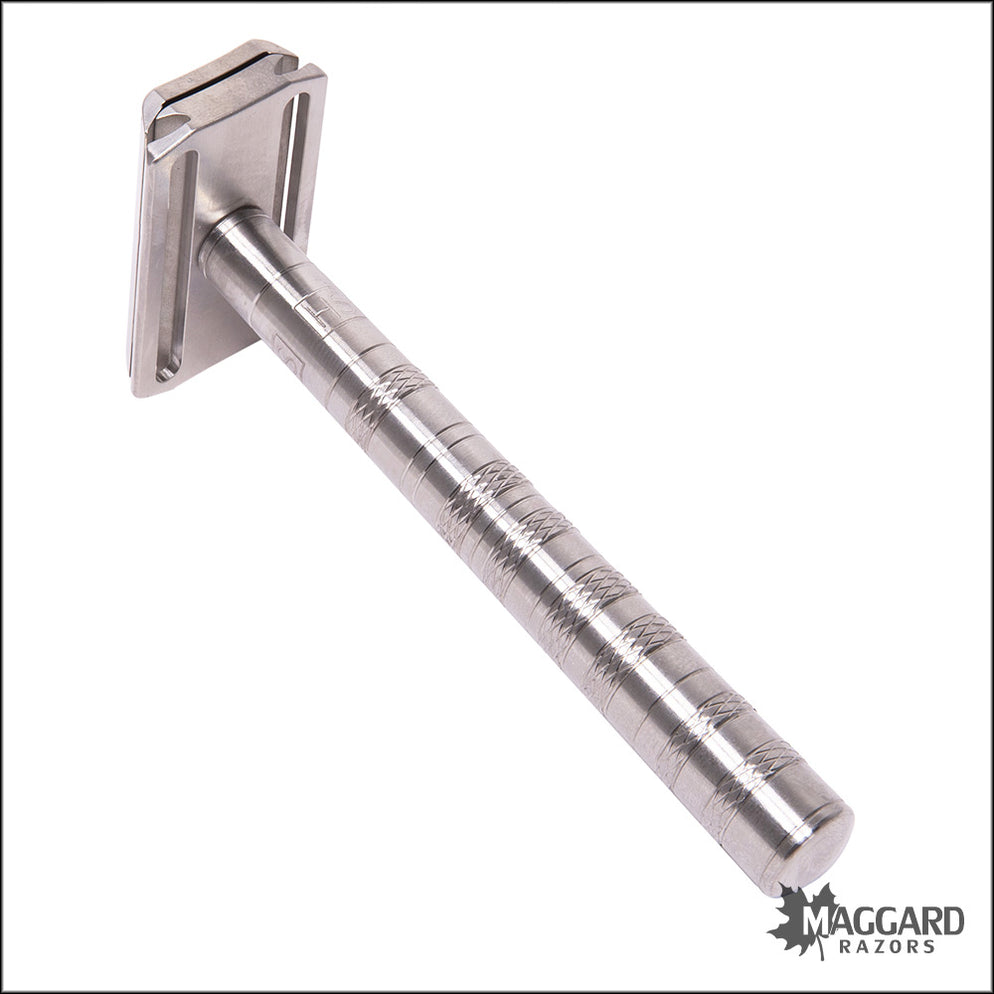 Henson Shaving Ti22 Titanium Machined DE Safety Razor, Aggressive Expo ...