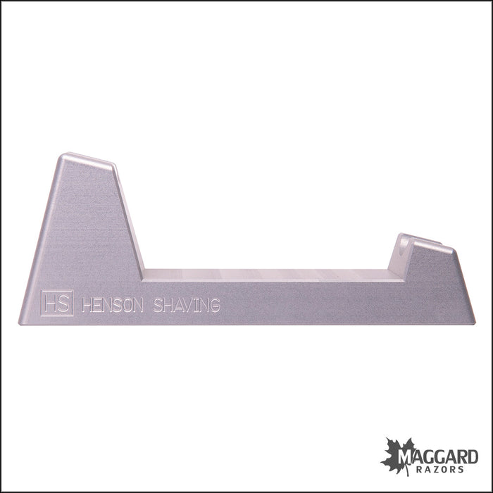 Henson Aluminum Razor Stand, Anodized Matte Silver — Maggard Razors