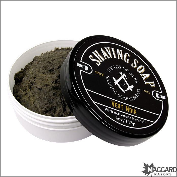La-Shaving-Co-Vert Noir-Artisan-Shaving-Soap-4oz-2