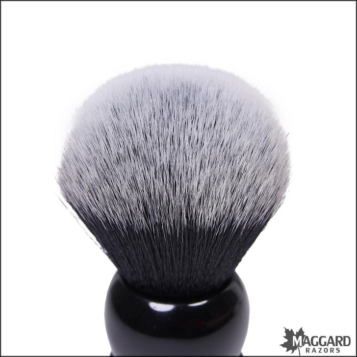 Maggard-Razors-30mm-Black-and-White-Synthetic-Shaving-Brush-4