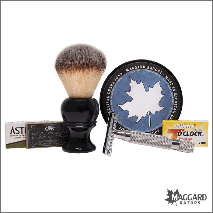 Maggard Razors Basic Traditional Wet Shaving Starter Kit