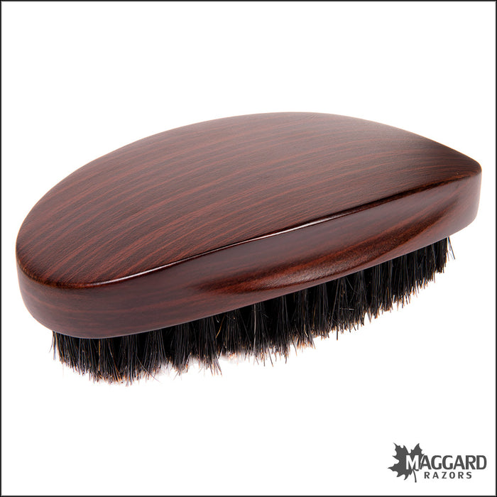 Maggard Razors Wood Finish Synthetic Beard Brush, Large