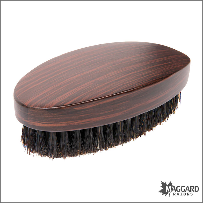 Maggard Razors Wood Finish Synthetic Beard Brush, Small