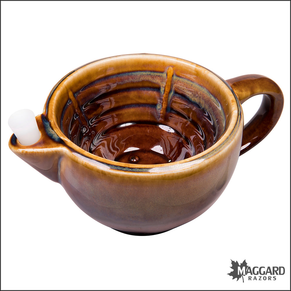 Maggard Razors Ceramic Shaving Scuttle with Handle