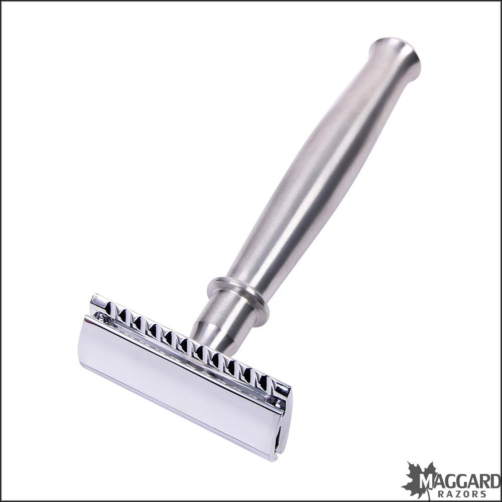 Maggard Razors DE Safety Razor MR9 Stainless Steel Handle