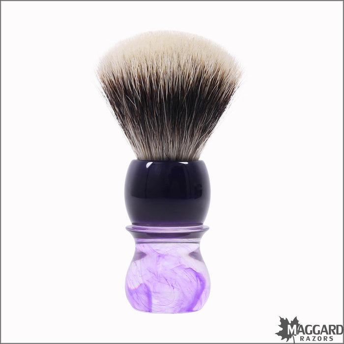 Maggard-Razors-Purple-Two-Band-Badger-24mm-FAN-Knot-Shaving-Brush