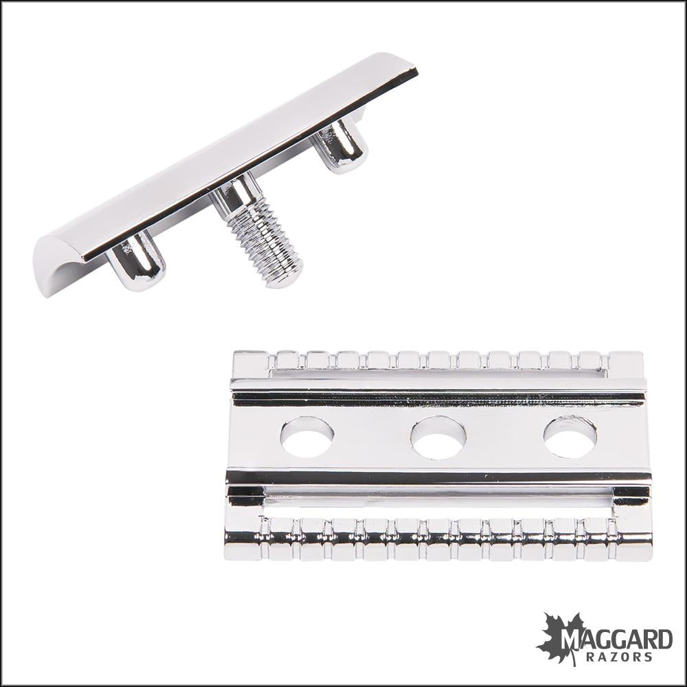 Maggard Razors Safety Razor Head V3A (Aggressive), Chrome
