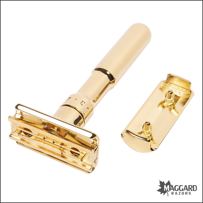 Magic Gold Razor Comb Merkur Futur Gold Adjustable Closed Comb DE Safety Razor — Maggard Razors
