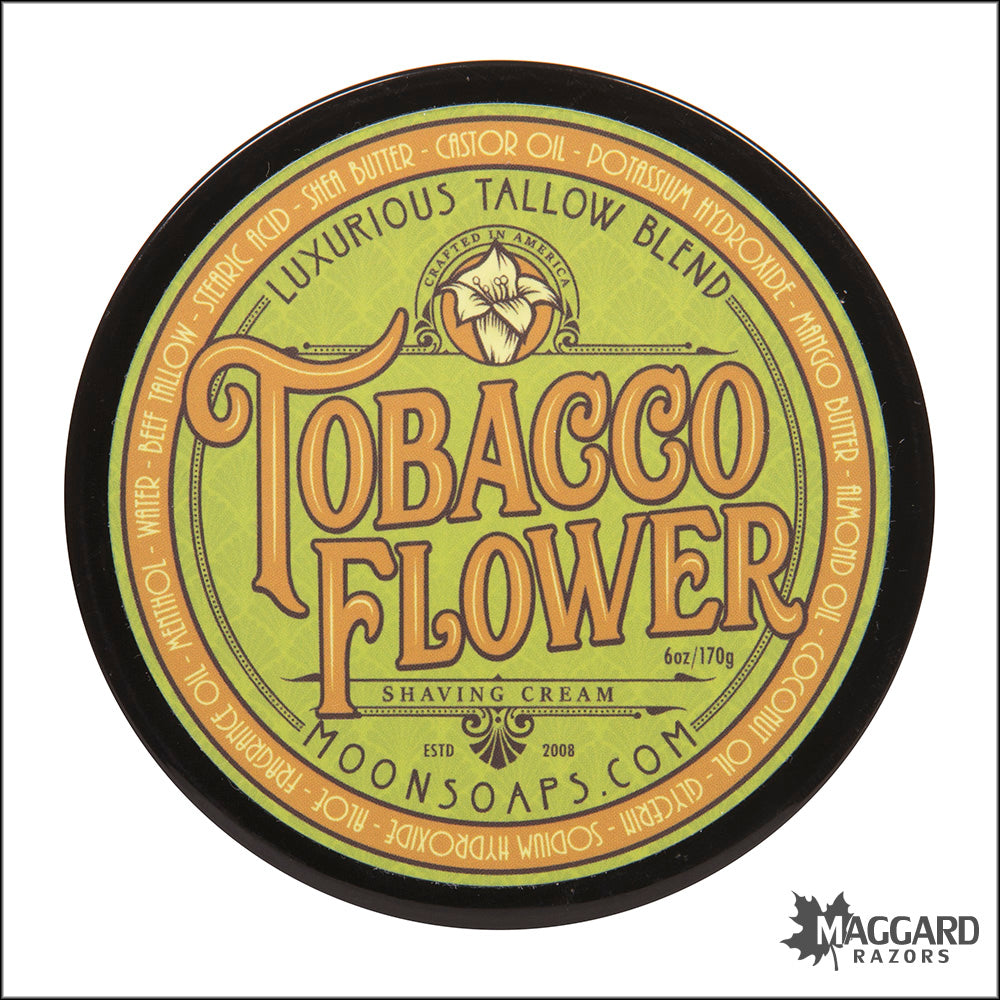 Moon Tobacco Flower Artisan Shaving Cream, 6oz