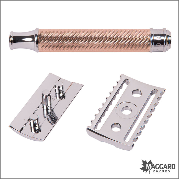 R49 Razor Muhle R41 Rosegold Handle Open Comb DE Safety Razor — Maggard Razors