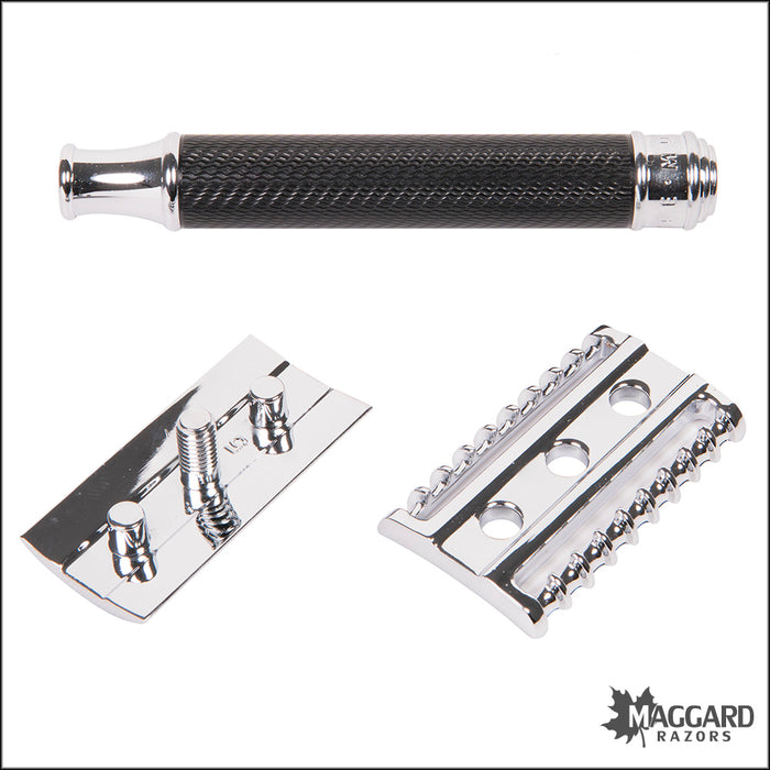 R49 Razor Muhle R41 Black Traditional Open Comb DE Safety Razor — Maggard Razors