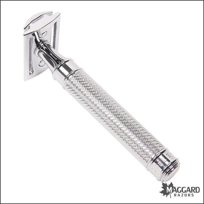 R89 Razor Muhle R89 Grande Chrome Handle Closed Comb DE Safety Razor — Maggard Razors