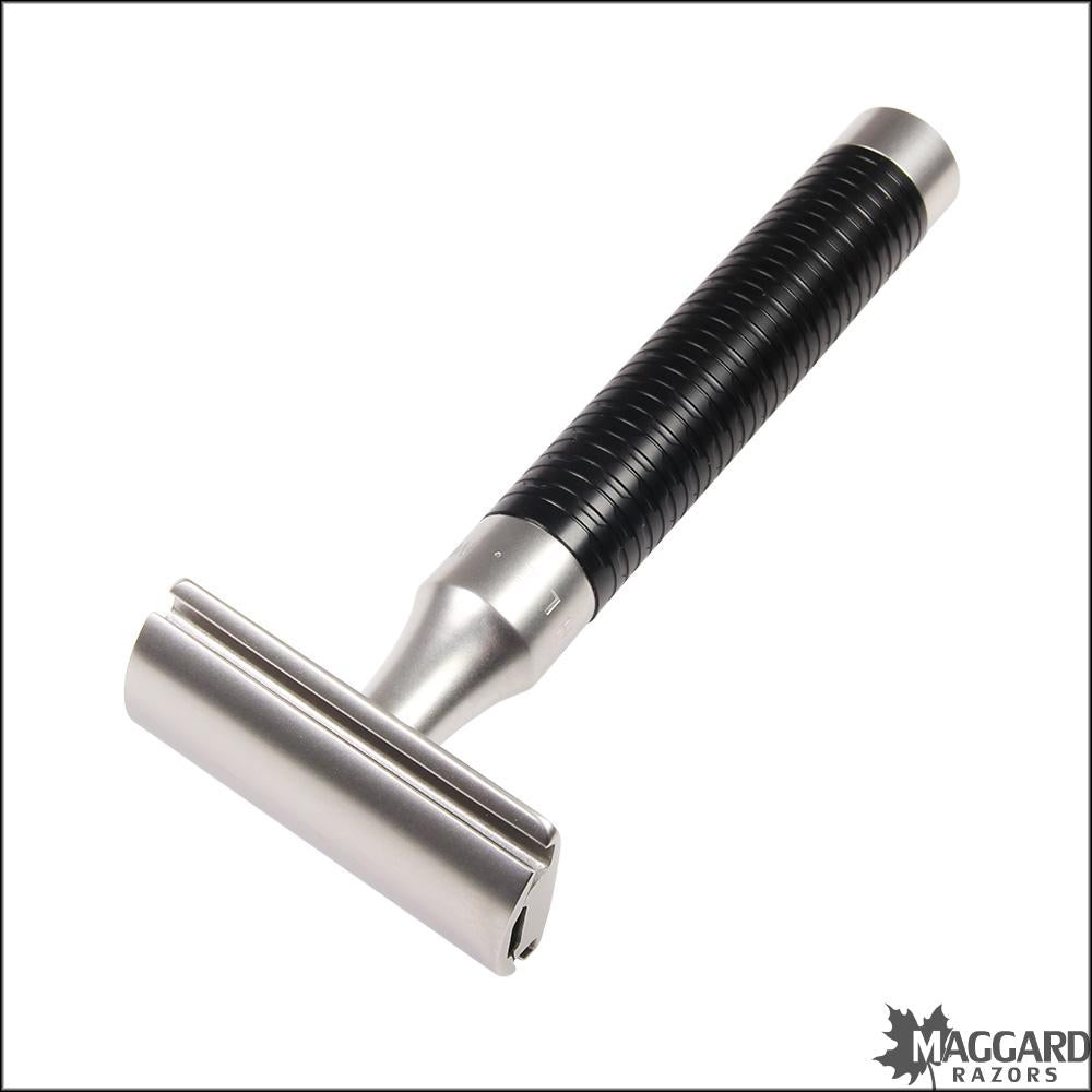 Mühle R96 Rocca Closed Comb DE Safety Razor, Black Handle — Maggard Razors
