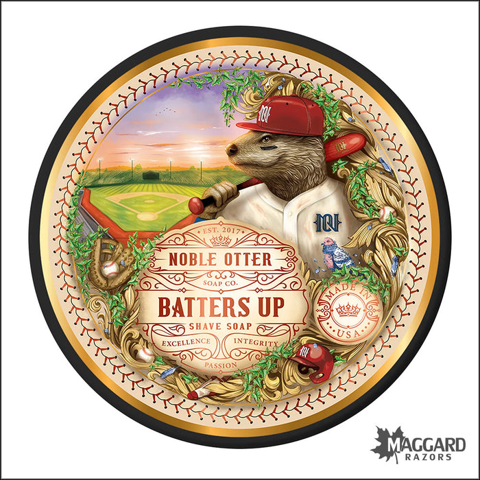 Noble Otter Soap Co. Batters Up Shaving Soap, 4oz - Seasonal-Release