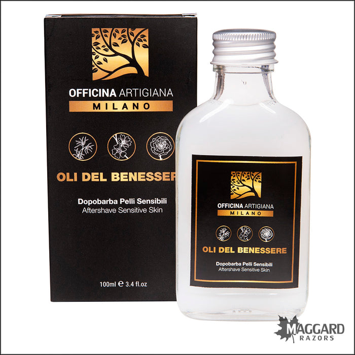 Officina Artigiana Oli Del Benessere Sensitive Skin Aftershave Splash,100ml - Alcohol Free