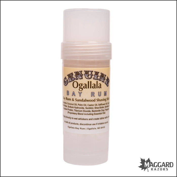 Ogallala Bay Rum and Sandalwood Shaving Soap Stick, 2.5oz