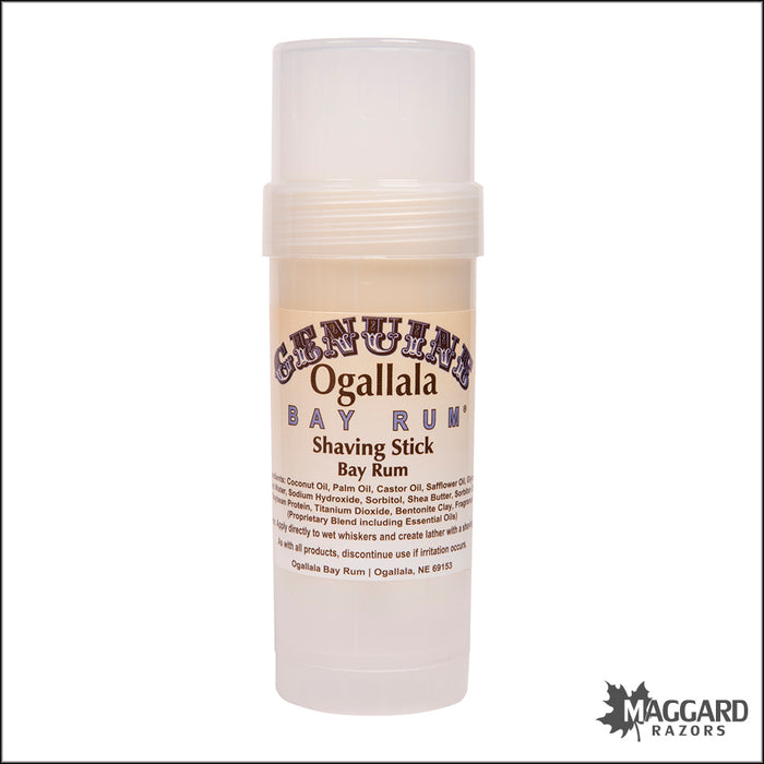 Ogallala Bay Rum Shaving Soap Stick, 2.5oz