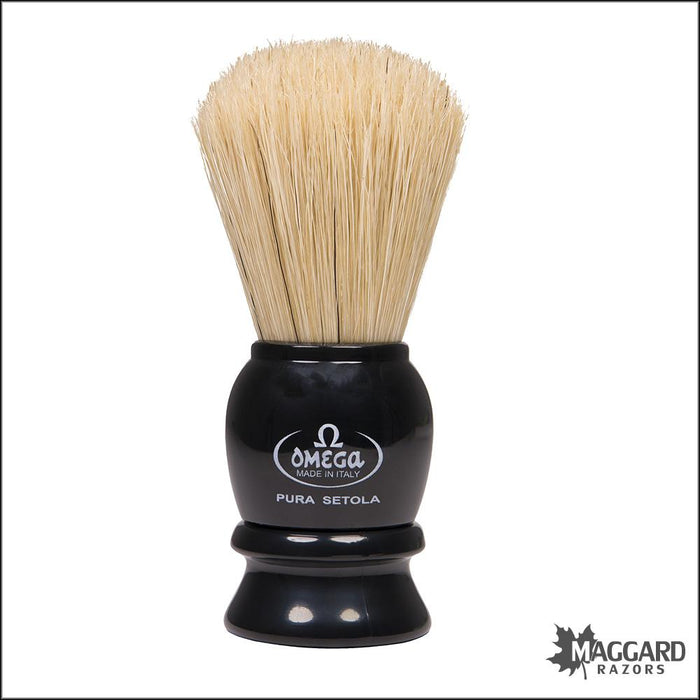 Omega-13564-Black-Handle-Boar-Shaving-Brush-23mm