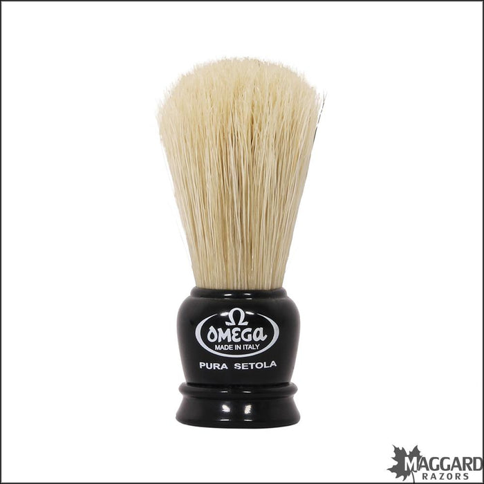 Omega-50068-Bambino-Black-Boar-Shaving-Brush