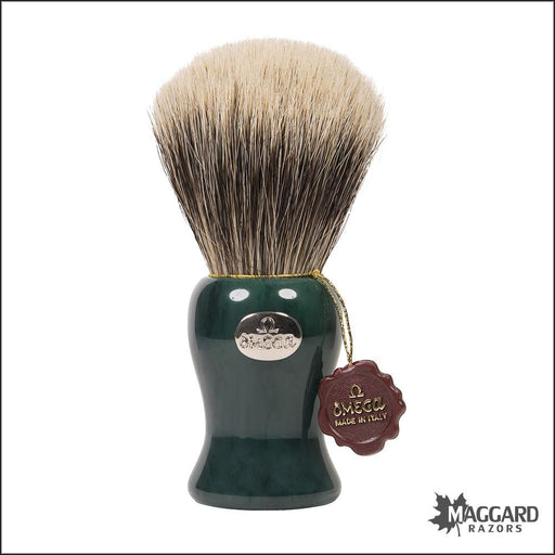 Omega-6210-Jade-Green-Handle-Super-Badger-Shaving-Brush-26mm
