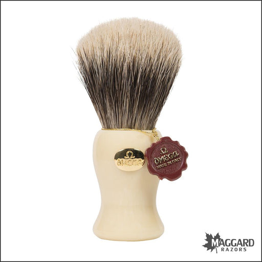 Omega-6213-Ivory-Handle-Super-Badger-shaving-Brush-27mm