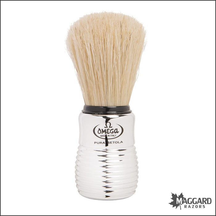 Omega-80080-Silver-Boar-Shaving-Brush-with-Stand-24mm-1