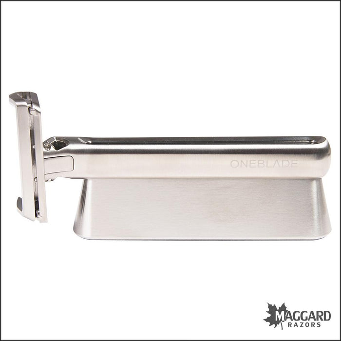 OneBlade Genesis Stainless Steel Single Edge Razor, Includes Stand ...