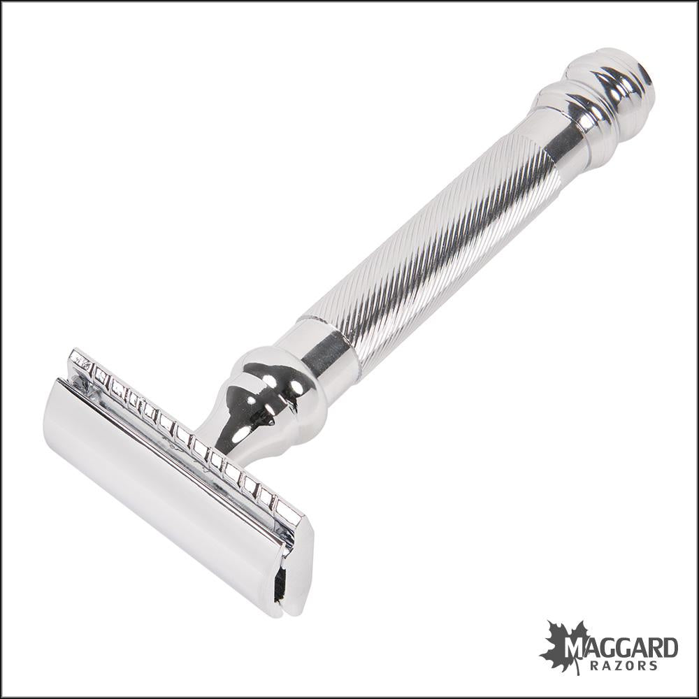 Parker 98R Chrome Handle Closed Comb Heavy Weight DE Safety Razor