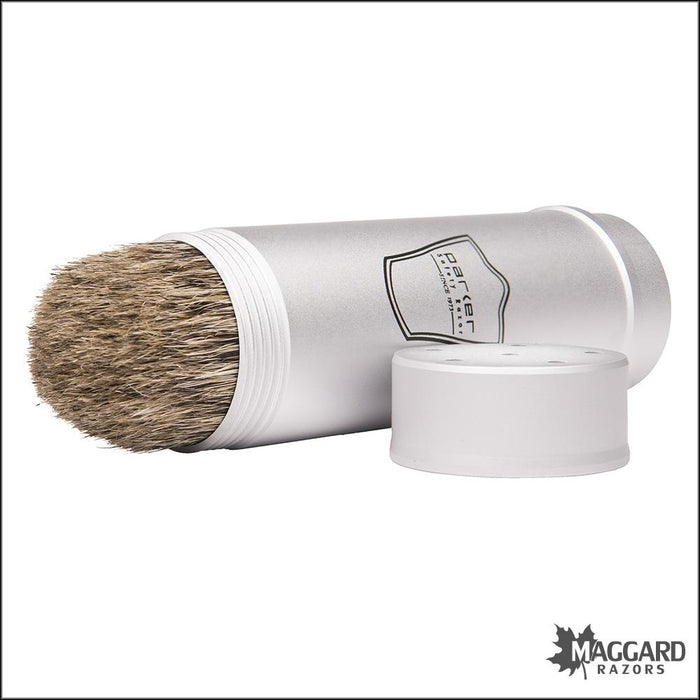 Parker-Aluminum-Handle-Pure-Badger-Travel-Shaving-Brush-3