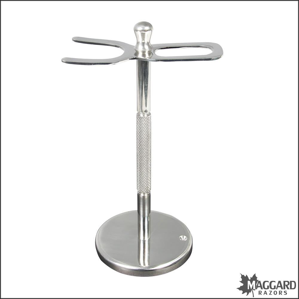 Pale Blue Razor Stand Parker Deluxe Stainless Steel Brush and Straight Razor Stand — Maggard ...