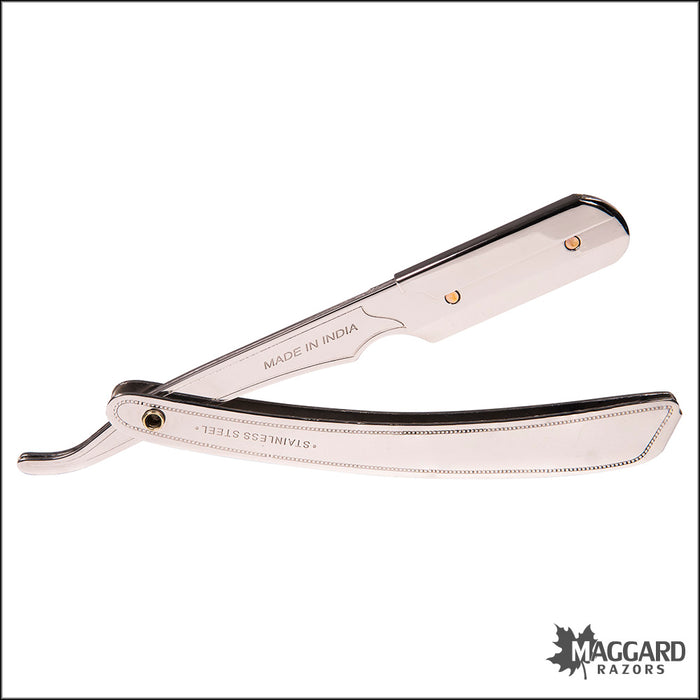 Parker SRX Stainless Steel Handle Heavyweight Replaceable Blade Shavette Straight Razor