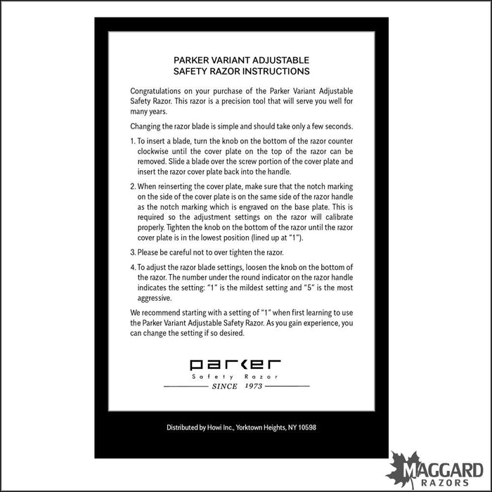 Parker-Variant-Adjustable-Safety-Razor-Graphite-Product-info-tag