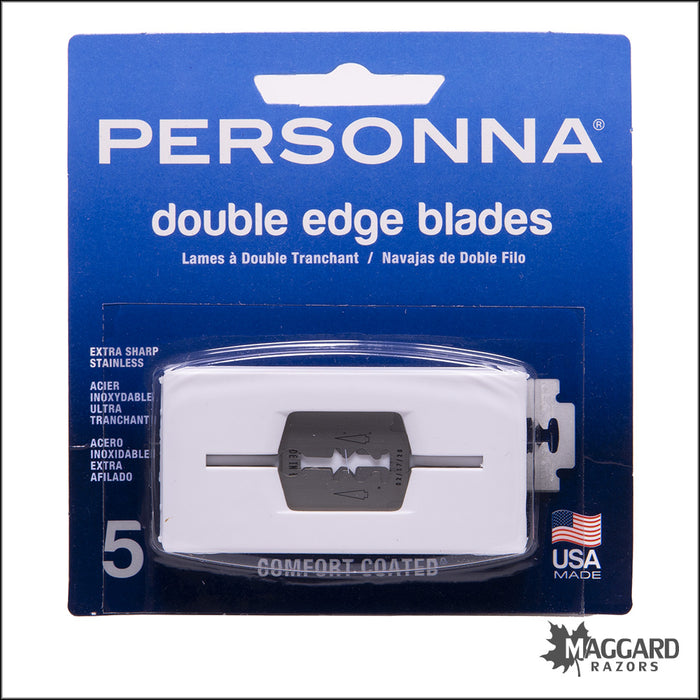 Personna Comfort Coated Double Edge Blades, 5 Blades