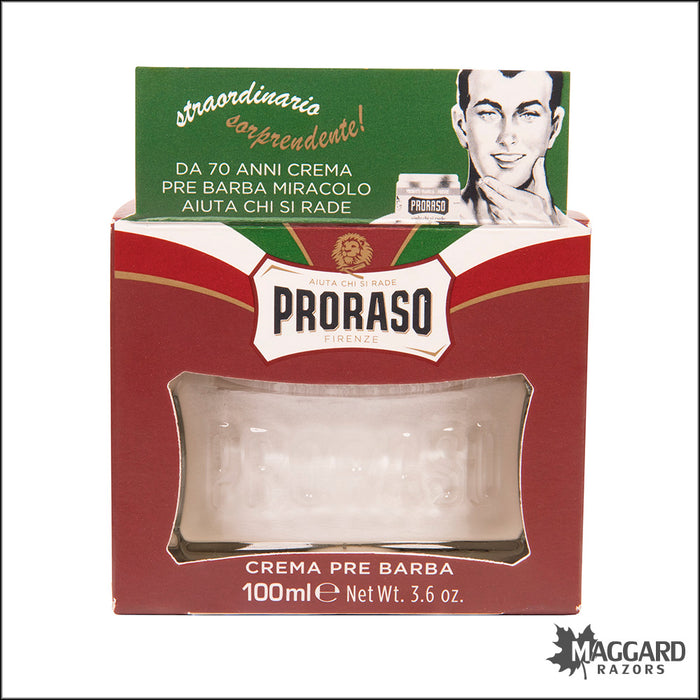 Proraso Sandalwood Pre and Post Cream Glass Jar, 100ml