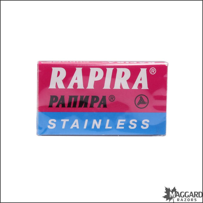 Rapira Stainless Chrome Double Edge Razor Blades, 5 blades — Maggard Razors